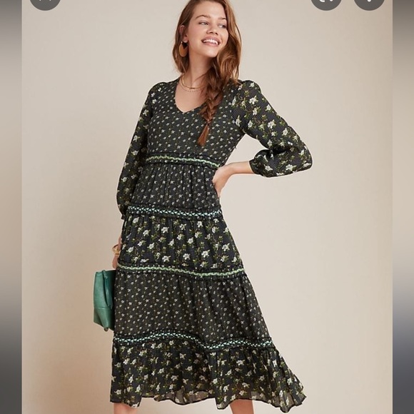 Anthropologie Dresses & Skirts - Anthropologie floral tiered dress